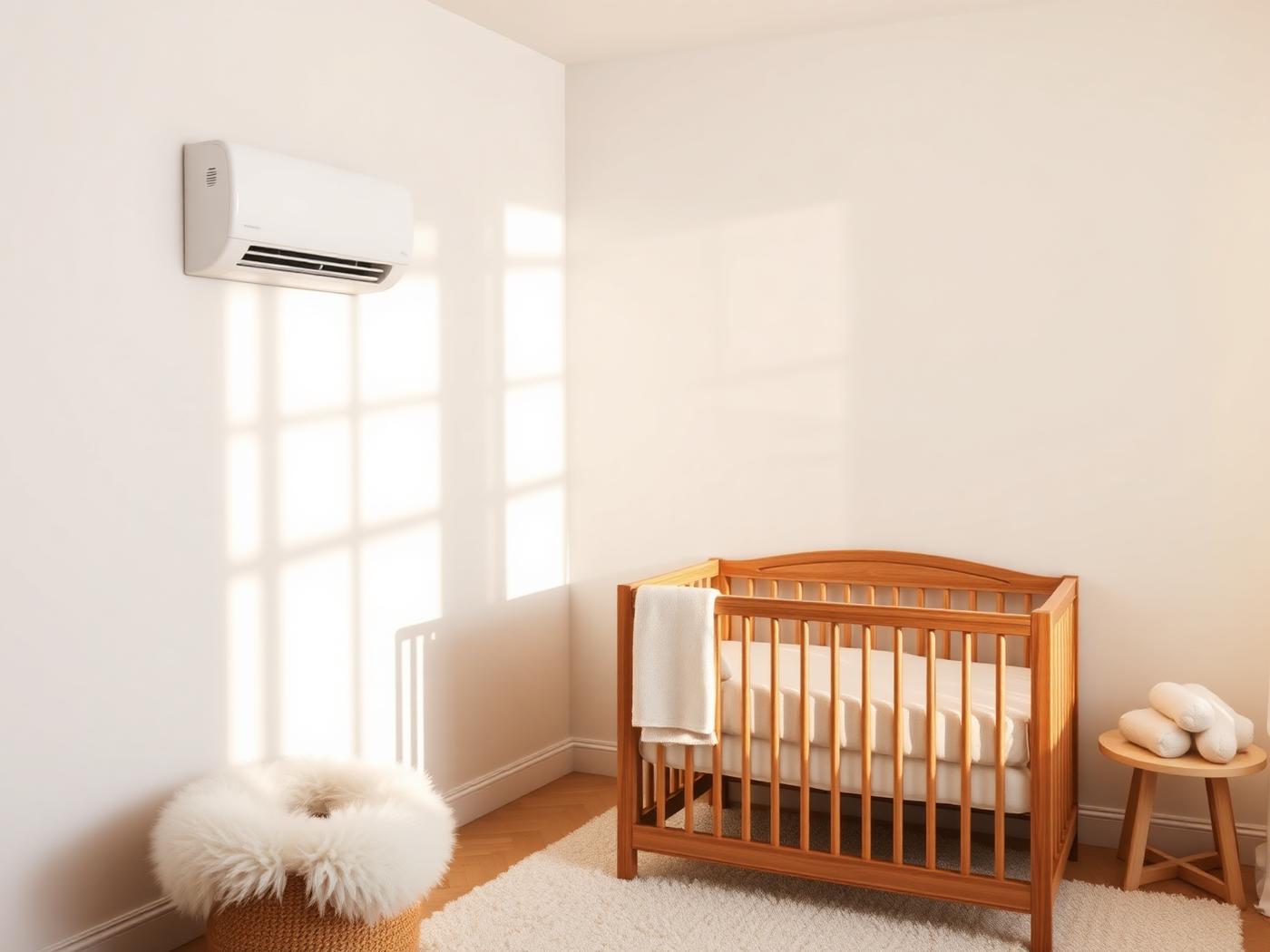 Modern nursery with discreet AC