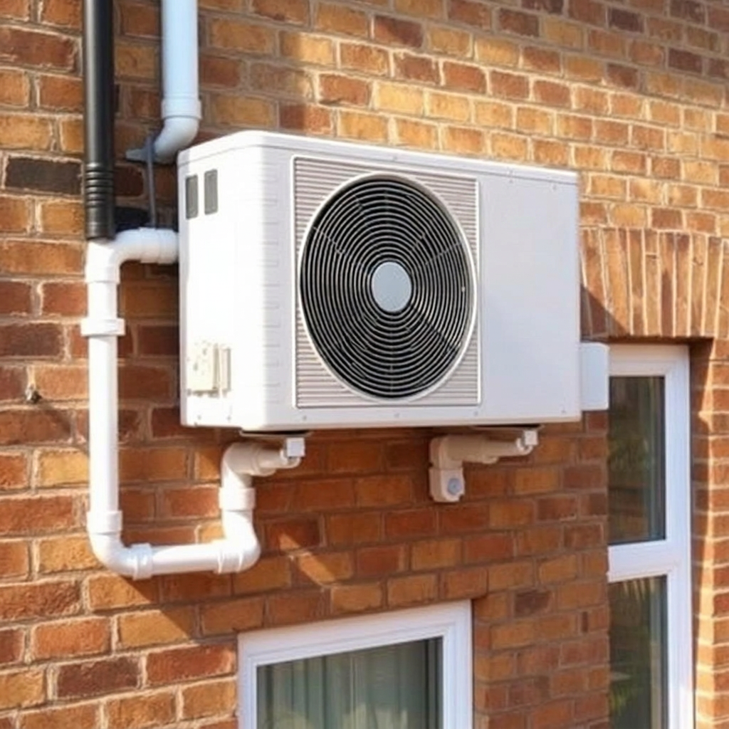 Outdoor condenser installation in Camden, London